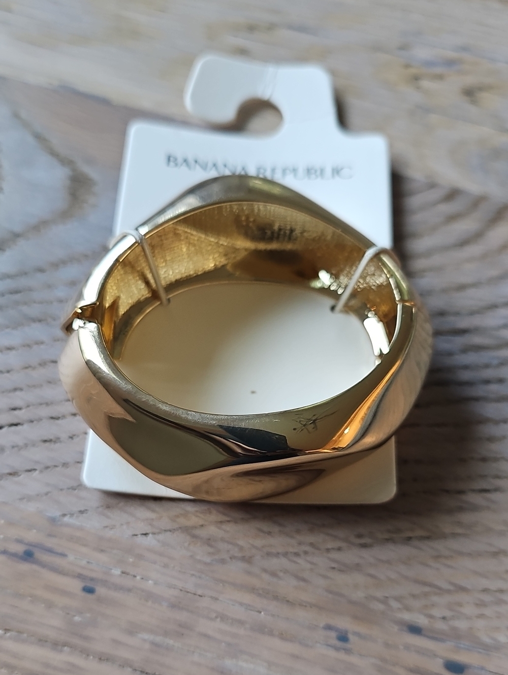 Banana Republic Factory Shiny Gold Twisted Cuff Bracelet